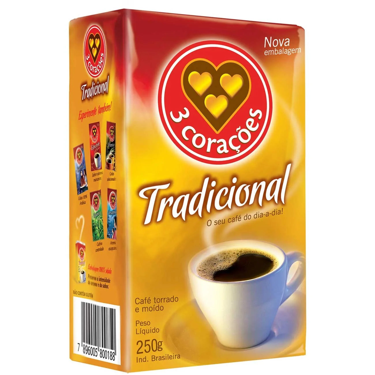 CAFÉ VÁCUO 3 CORAÇÕES TRADICIONAL 250g