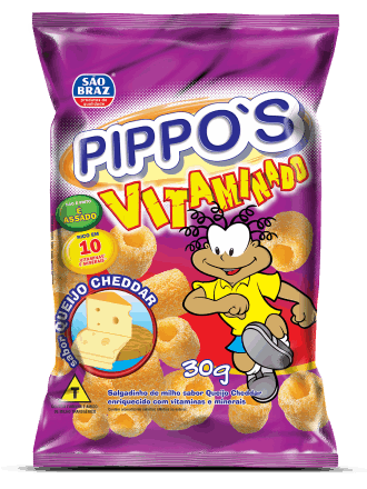 Salgadinho Pippos 30g Queijo Cheddar
