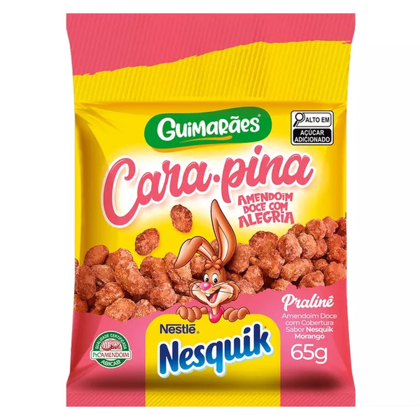 Amendoim Doce Nesquik Cara Pina Guimarães 65g sobre fundo branco