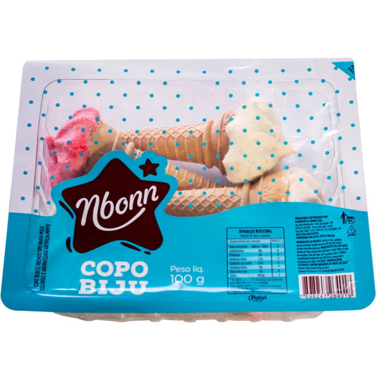 Copo Biju Nutribonn 100g sobre fundo branco