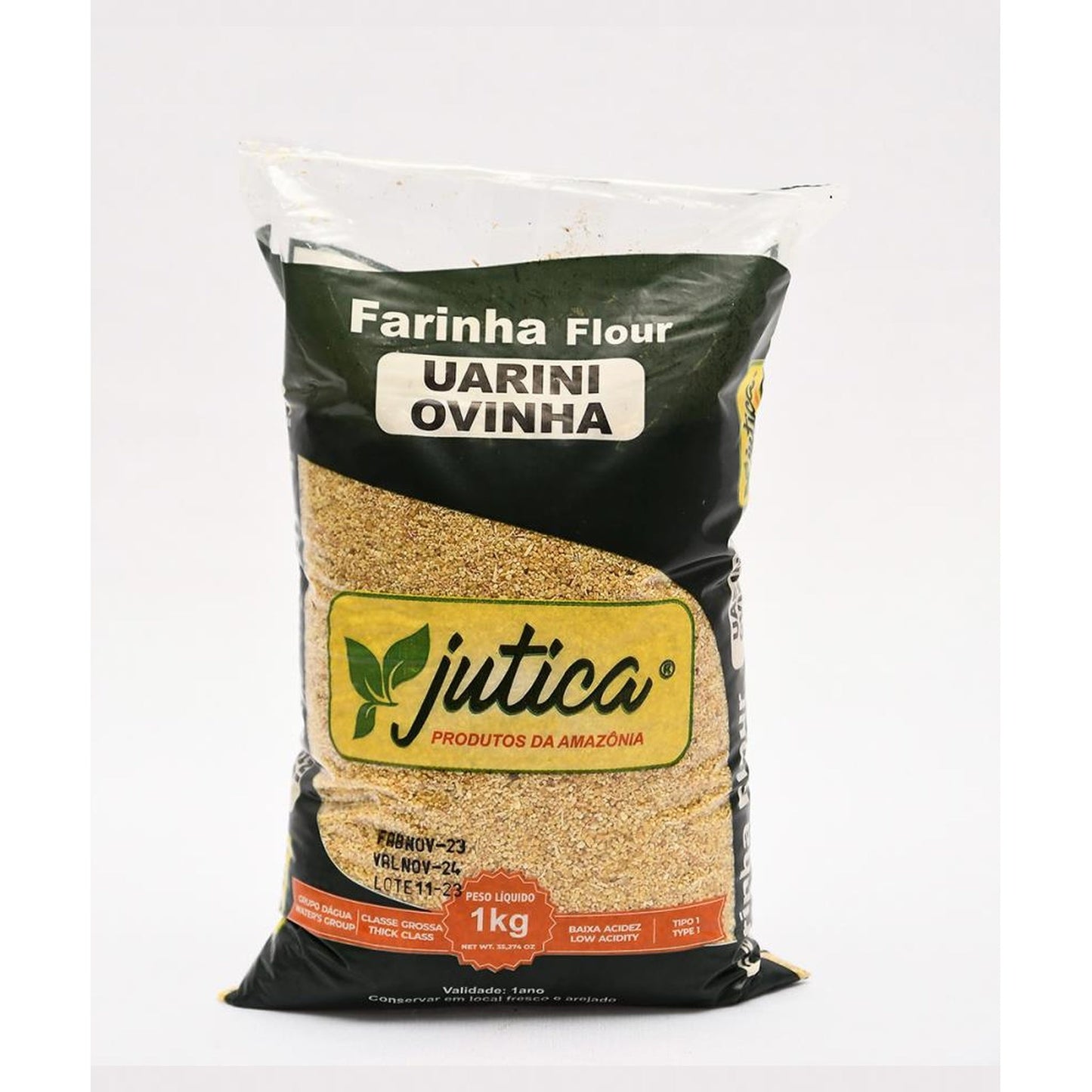 Farinha Ovinha Jutica 1kg sobre fundo branco