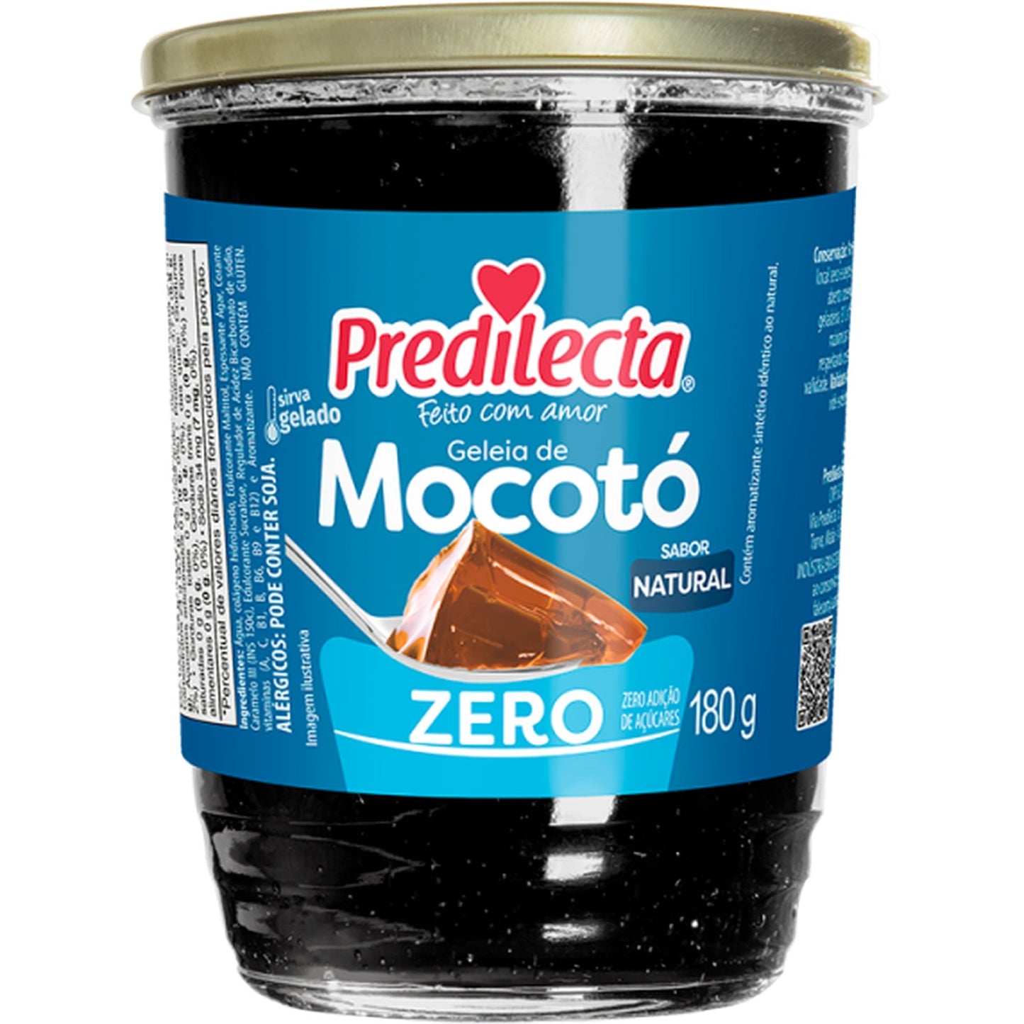 Geleia De Mocotó Vidro Natural Zero Predilecta 180g sobre fundo branco