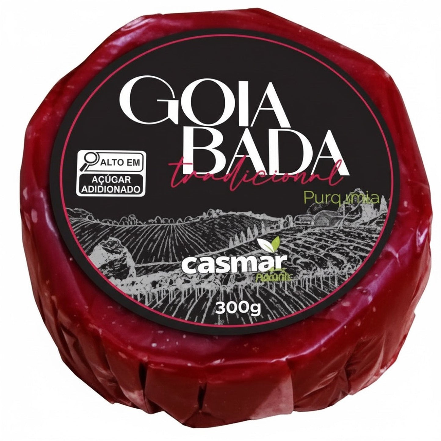 Goiabada Tradicional Casmar 300g sobre fundo branco