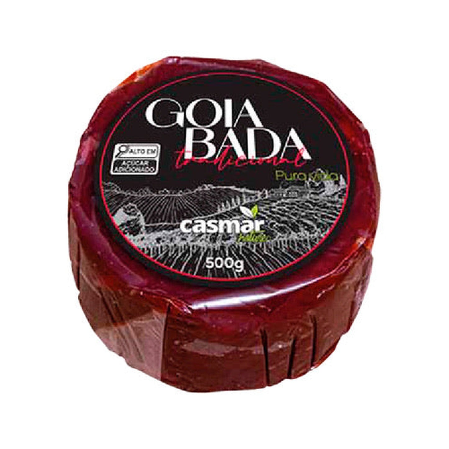 Goiabada Tradicional Casmar 500g sobre fundo branco