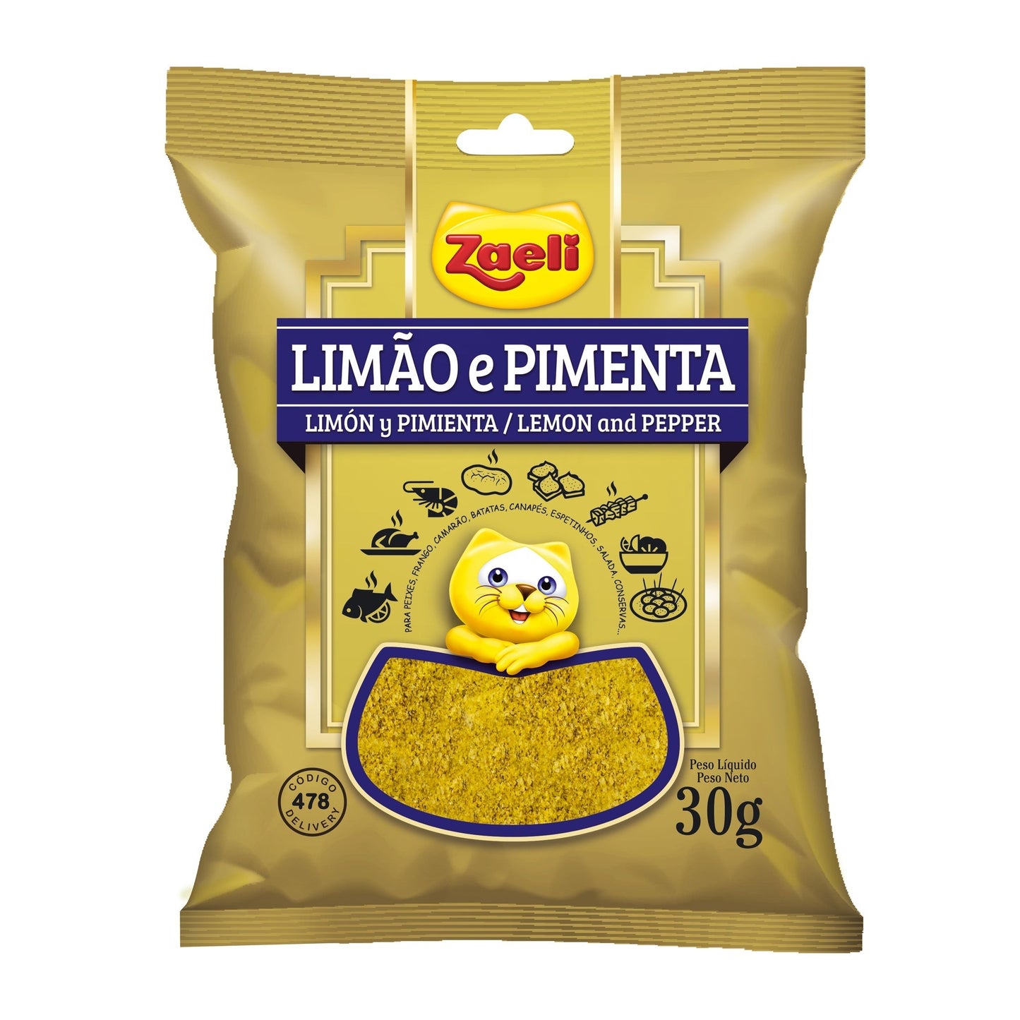 Limão E Pimenta Zaeli 30g sobre fundo branco