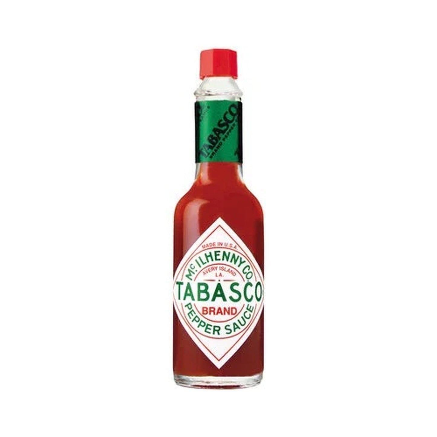 Molho Tabasco 60ml sobre fundo branco