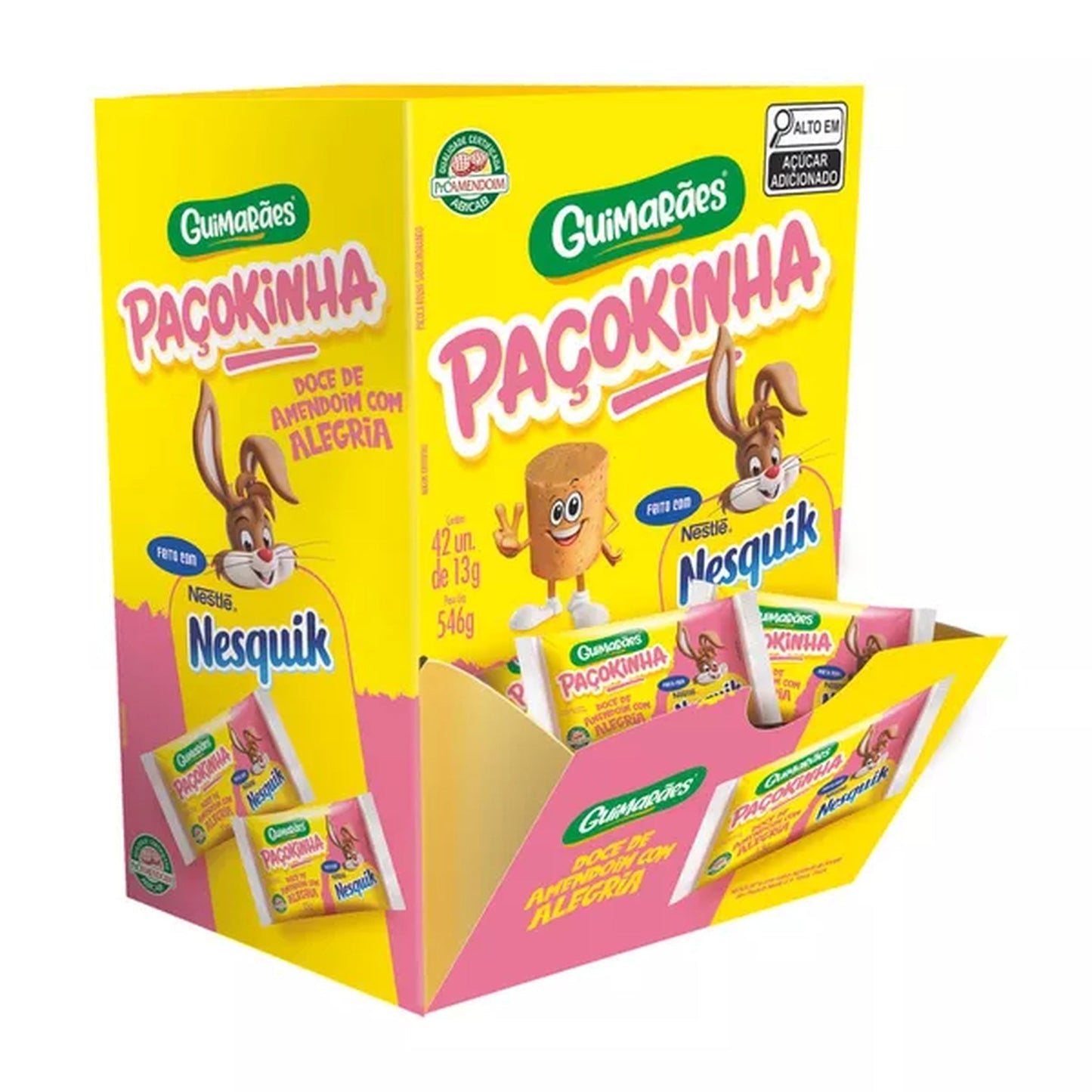 Paçoca de amendoim deliciosa e nostálgica. Tradição junina brasileira agora em Portugal, Espanha e toda a Europa.