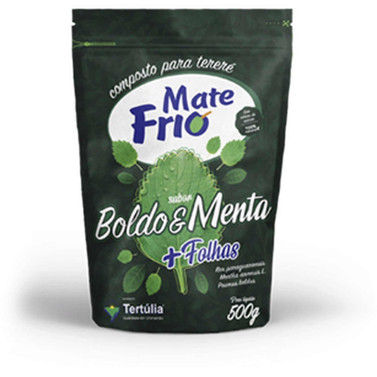 Terere Boldo Menta Tertúlia 500g sobre fundo branco