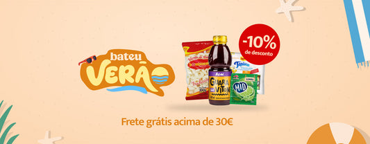 Verão com 10% de desconto + Frete Grátis em compras acima de €30!