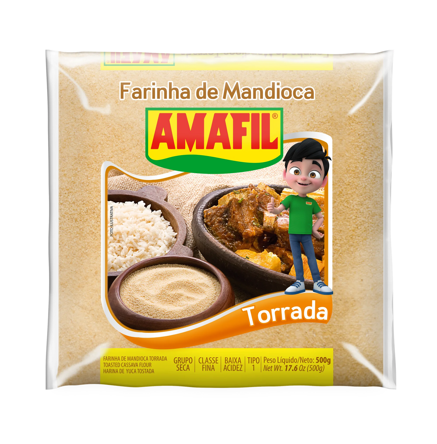 Harina de yuca blanca fina Amafil 1 kg