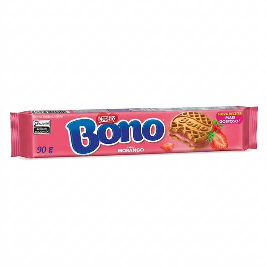 Biscoito Recheado Bono Morango Bono 90g