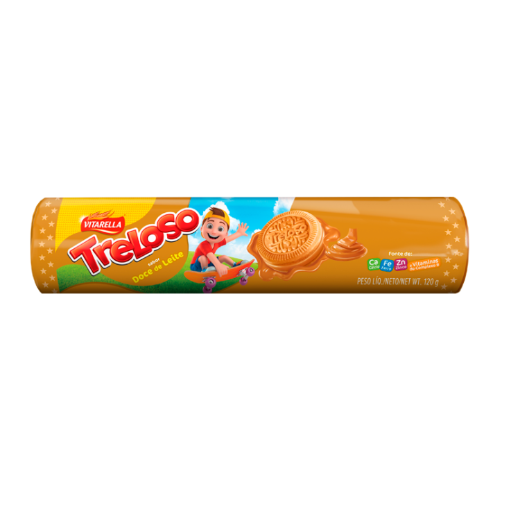 Biscoito Recheado Treloso 120g Doce de Leite