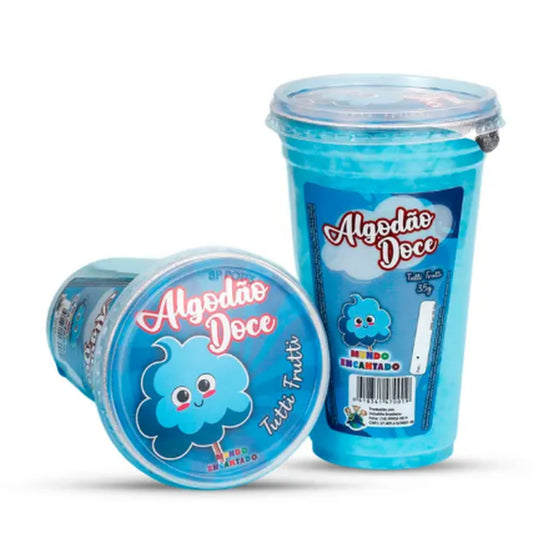 Algodão Doce Mundo Encantado 35g sobre fundo branco