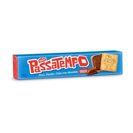 Biscoito Passatempo Recheado De Chocolate Nestlé 130g. Biscoitos e Bolachas. Origem Brasil