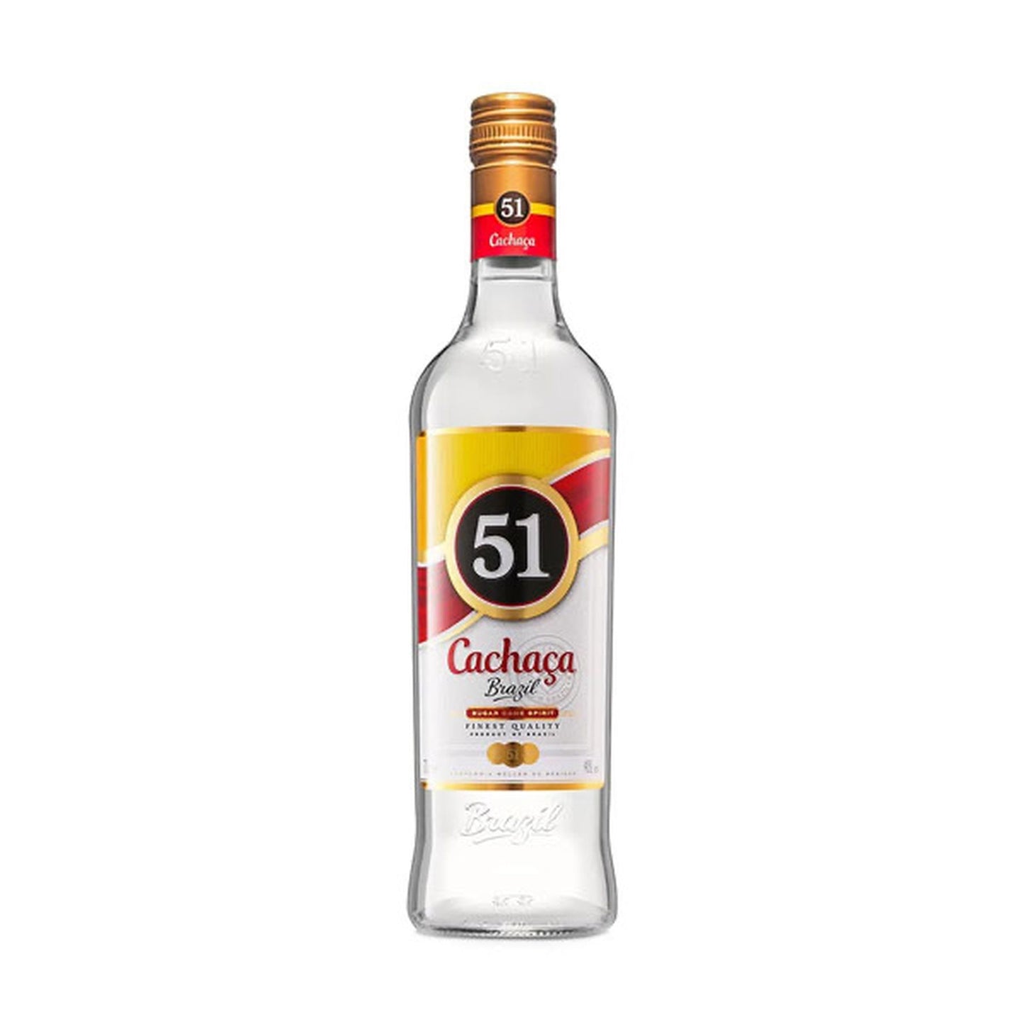 Cachaça 51 Pirassununga 1L sobre fundo branco