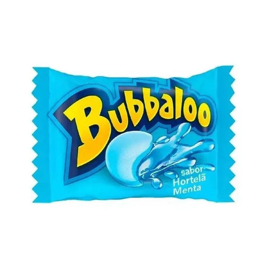 Chiclete Bubbaloo Hortelã 5g sobre fundo branco