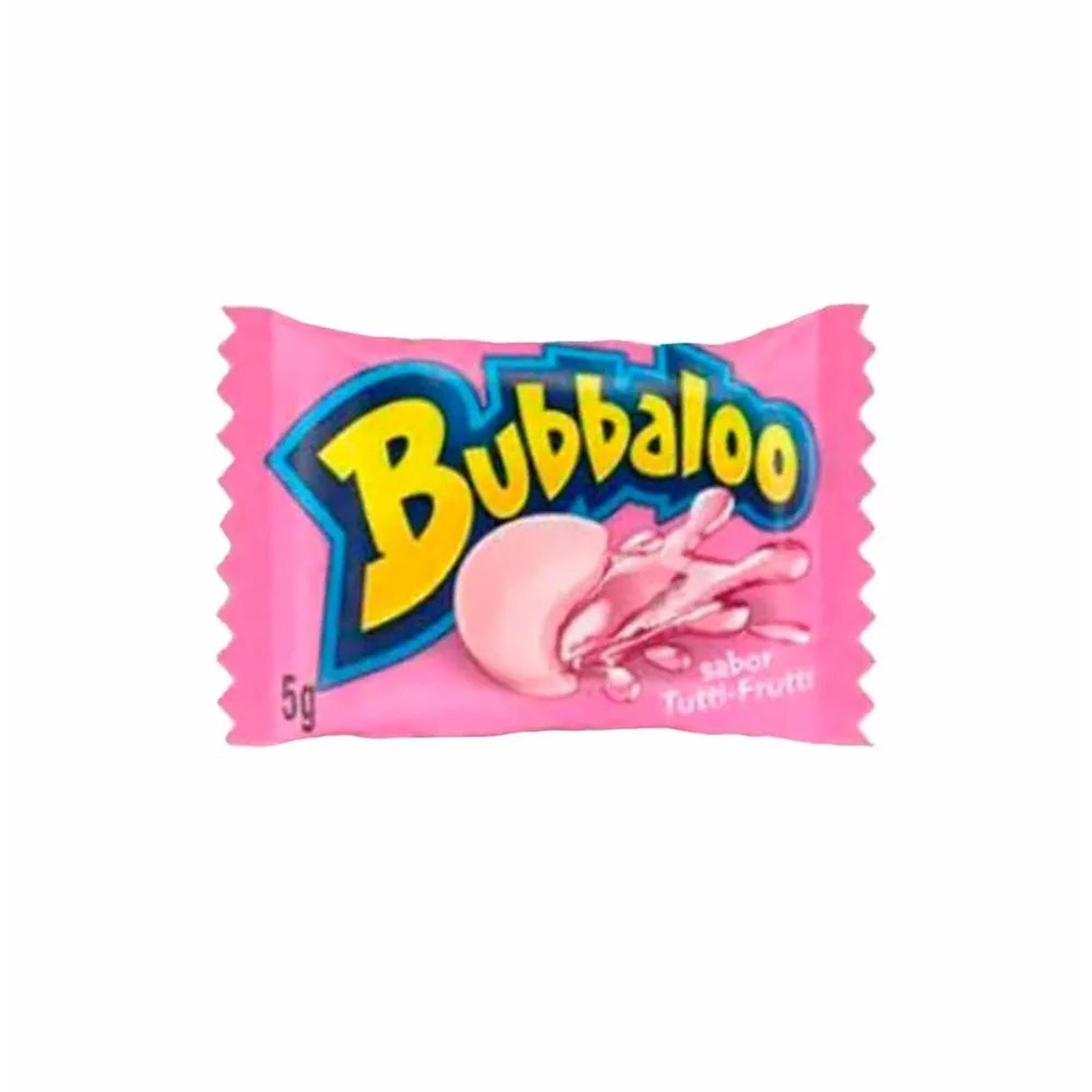 Chiclete Bubbaloo Tutti-Frutti 5g sobre fundo branco