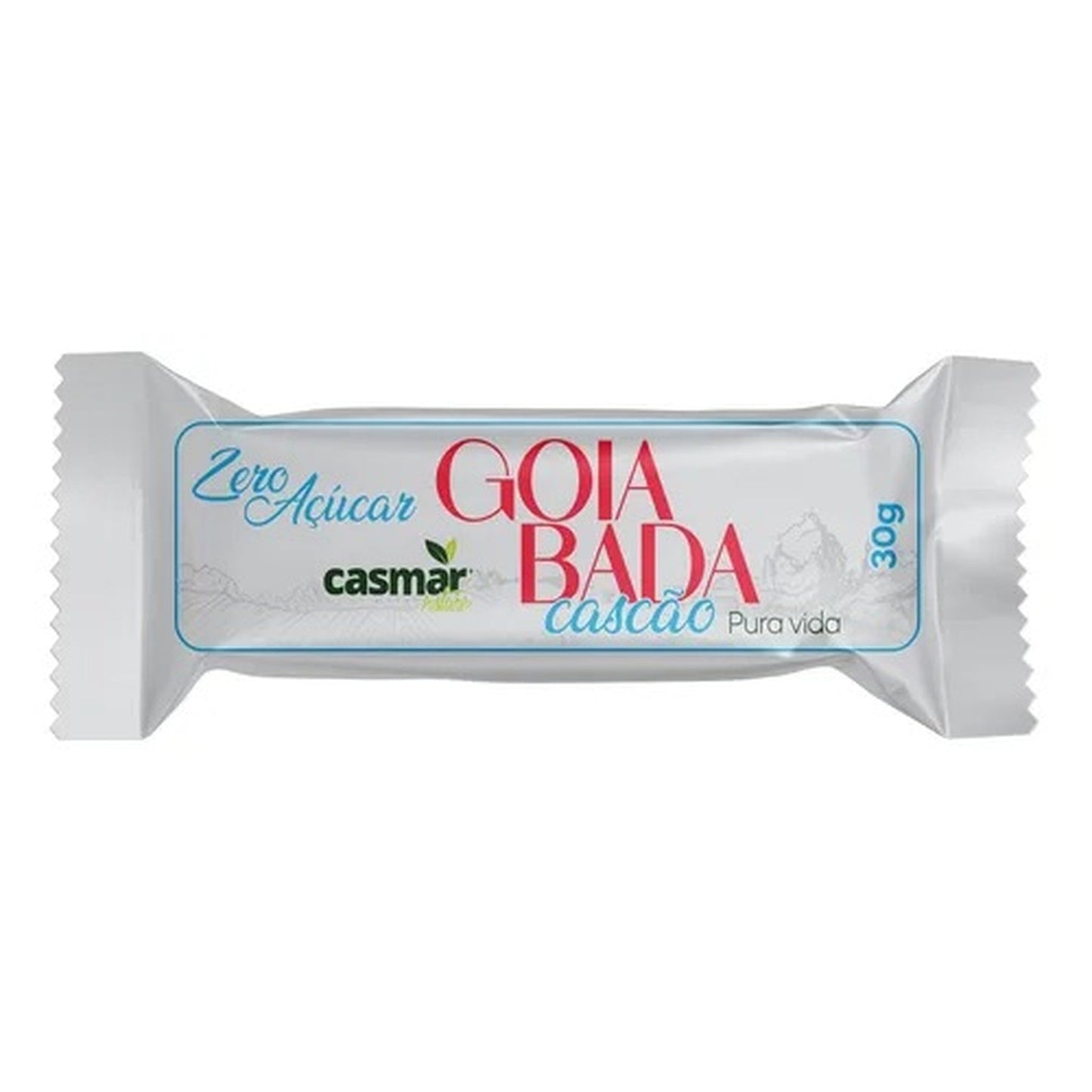 Goiabinha Cascão Zero Casmar 30g sobre fundo branco