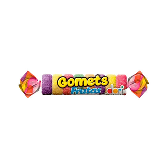 Goma Gomets Tubo Dori 32g sobre fundo branco