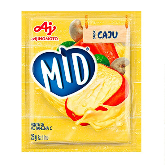 Mid Refresco Em Pó Caju 375g. Bebidas em Pó. Origem Brasil