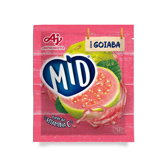 Mid Refresco Em Pó Goiaba 20g. Bebidas em Pó. Origem Brasil