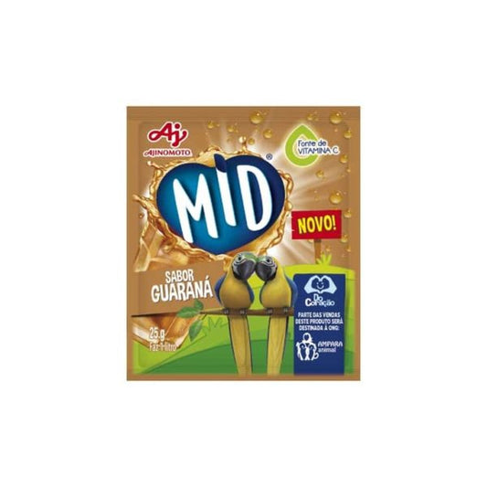 Mid Refresco Em Pó Guaraná 375g. Bebidas em Pó. Origem Brasil