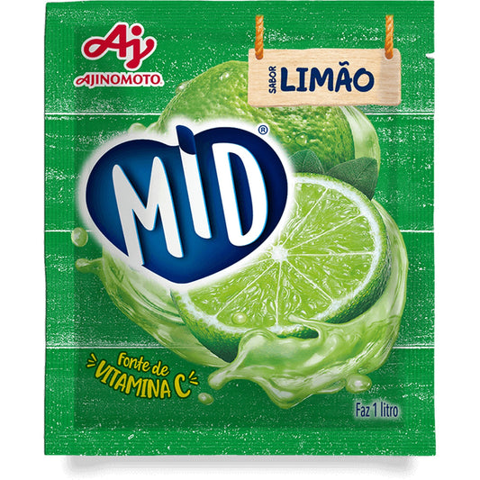 Mid Refresco Em Pó Limão 375g. Bebidas em Pó. Origem Brasil