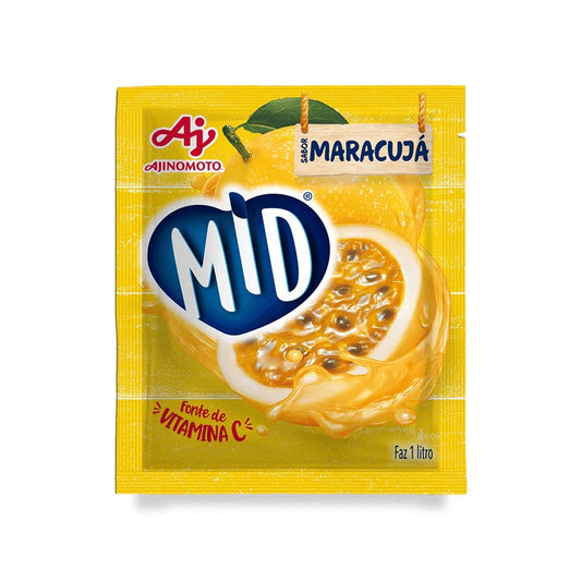 Mid Refresco Em Pó Maracujá 375g. Bebidas em Pó. Origem Brasil