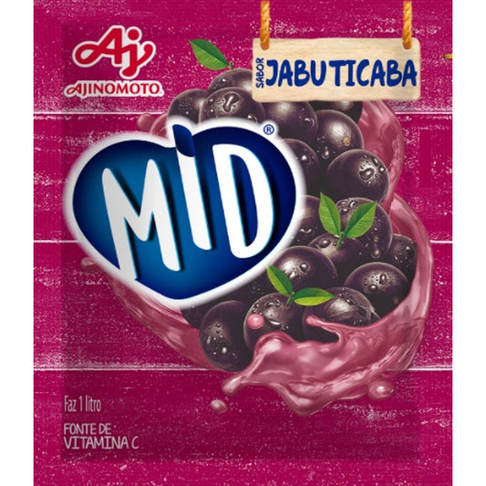 Refresco Mid Em Pó Jabuticaba 20g em fundo branco