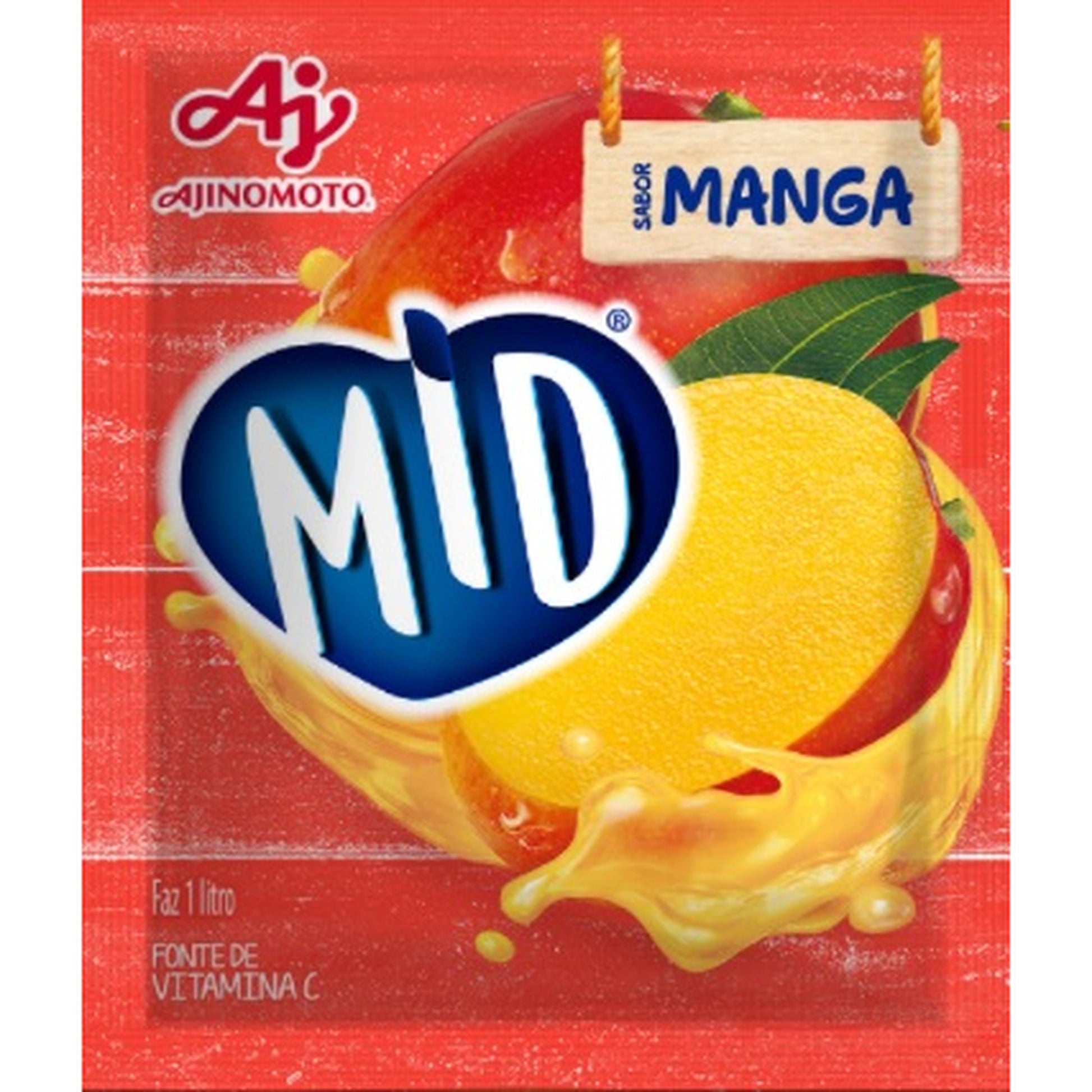 Refresco Mid Em Pó Manga 20g em fundo branco