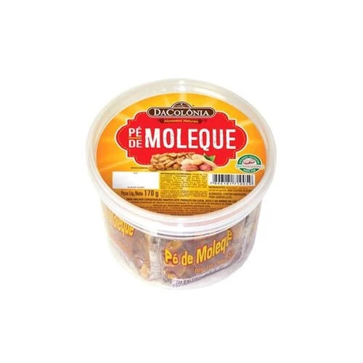 Mini Pé de Moleque Pote 170g Dacôlonia sobre fundo branco