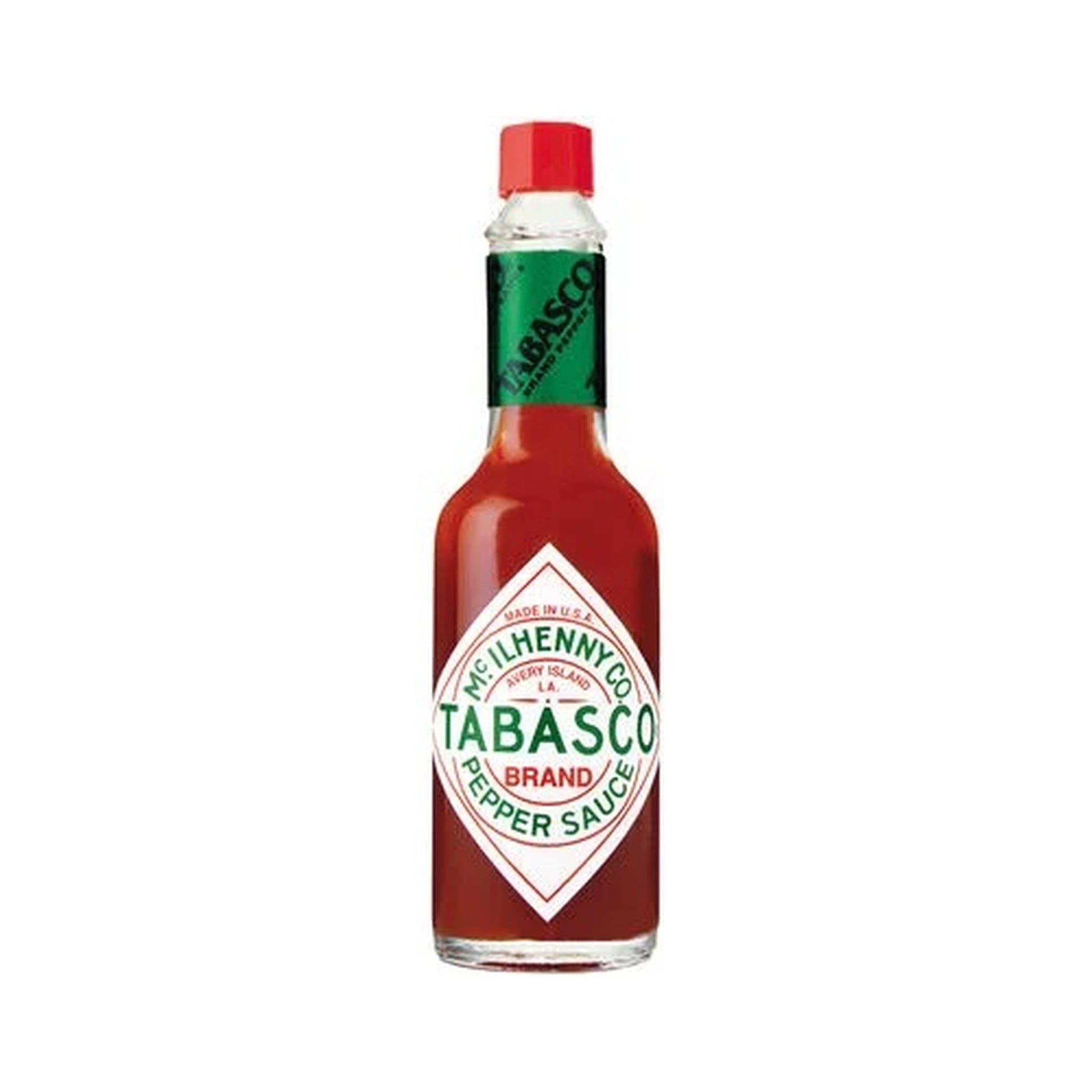 Molho Tabasco 60ml sobre fundo branco