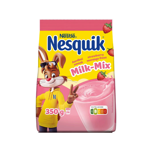 Nesquik Morango 350g sobre fundo branco