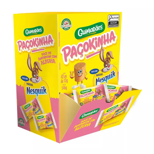 Paçoca de amendoim deliciosa e nostálgica. Tradição junina brasileira agora em Portugal, Espanha e toda a Europa.