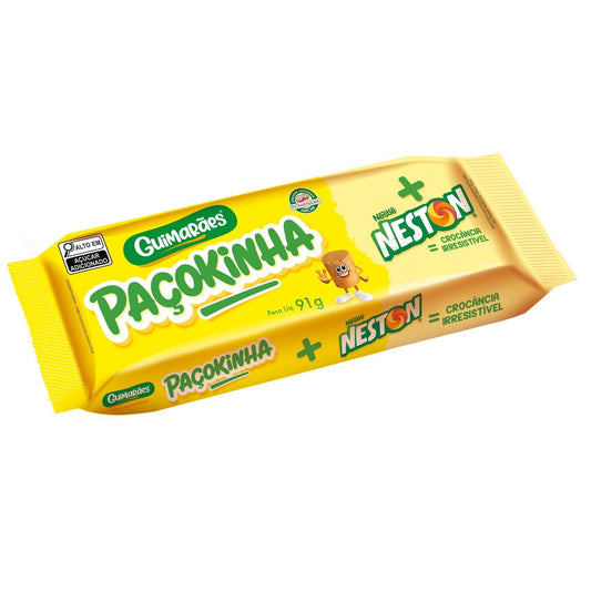 Caixa Paçokinha Neston Guimarães 91g sobre fundo branco