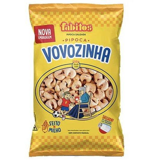 Pipoca Salgada Vovozinha Fabitos 100g. Biscoitos e Bolachas. Origem Brasil