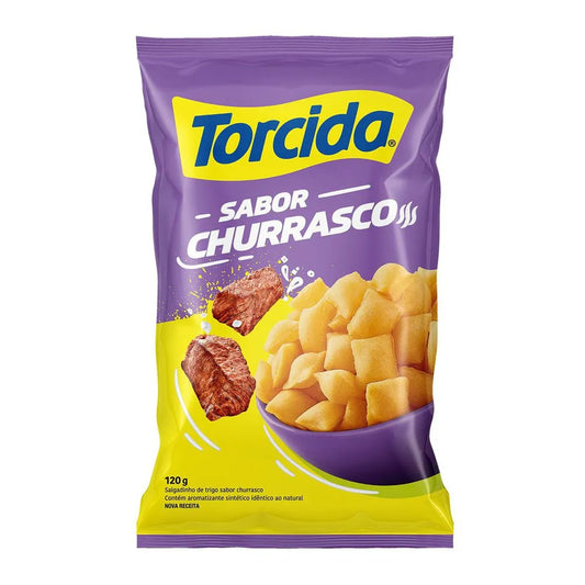 Salgadinho Torcida Churrasco Pepsico 60g sobre fundo branco