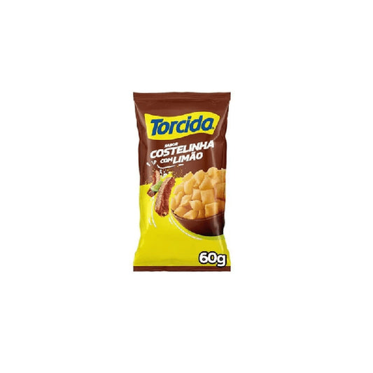 Salgadinho Torcida Costelinha C/ Limão Pepsico 60g. Biscoitos e Bolachas. Origem Brasil