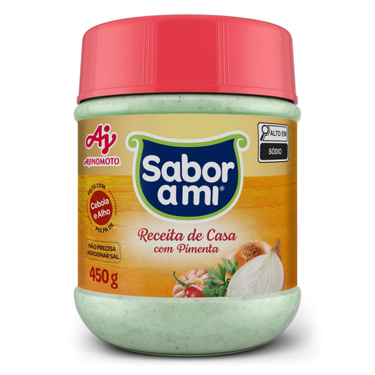 Tempero Receita De Casa Com Pimenta 450g sobre fundo branco