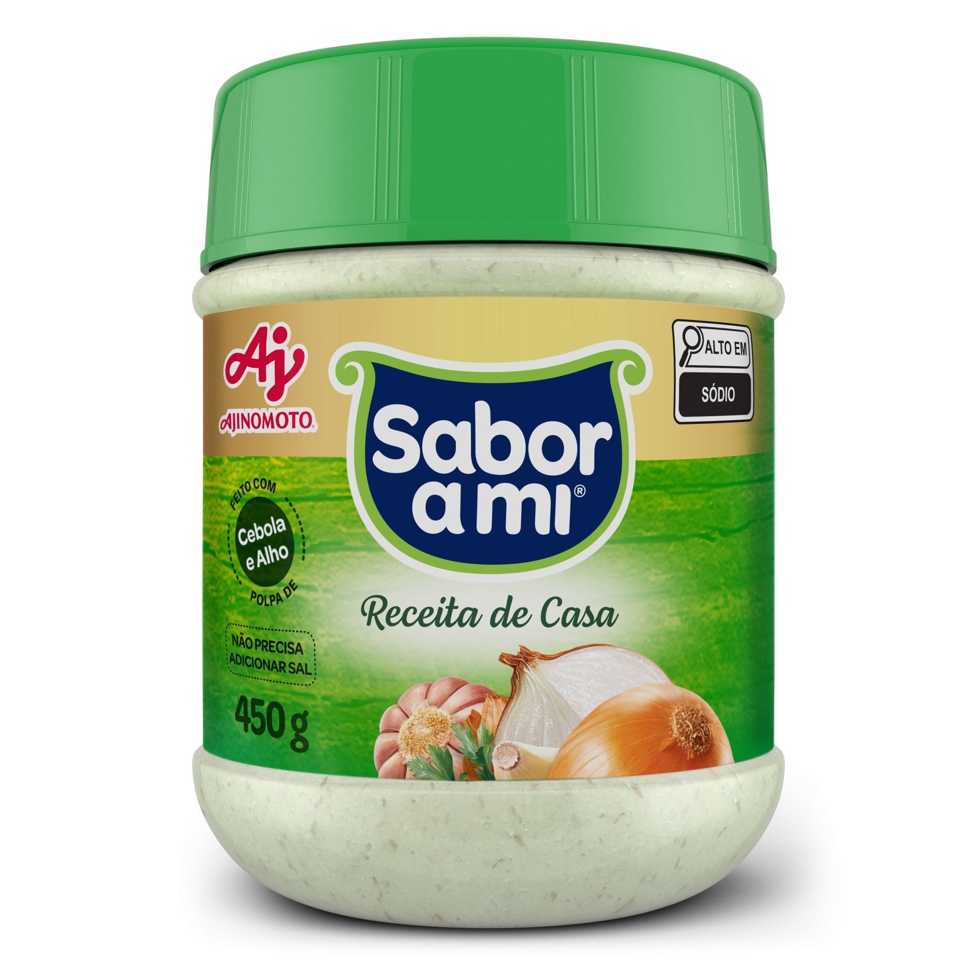 Tempero Receita De Casa Sem Pimenta 450g sobre fundo branco