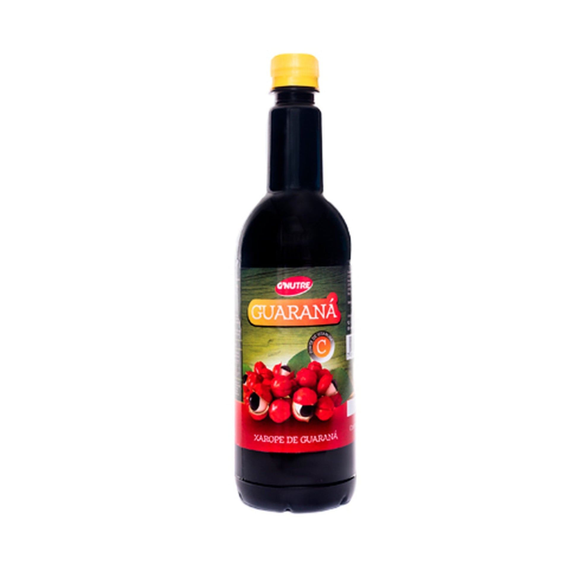 Xarope De Guaraná Gnutre 900ml sobre fundo branco